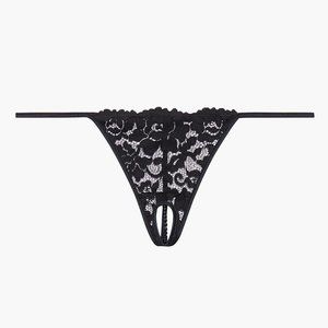 CROTCHLESS STRING OF PEARLS THONG